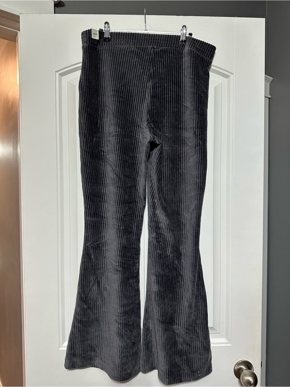 Aerie Grey Corduroy Flare Leggings